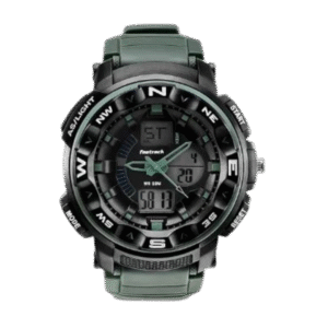 Fastrack Analog Digital Black Dial Green